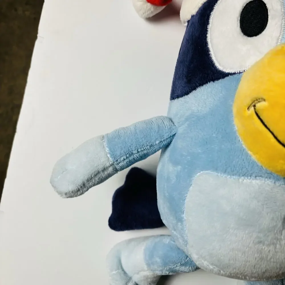 Bluey with Santa Hat 16” Holiday Plush Ultrasoft Buddy Stuffed Animals Toy NWT